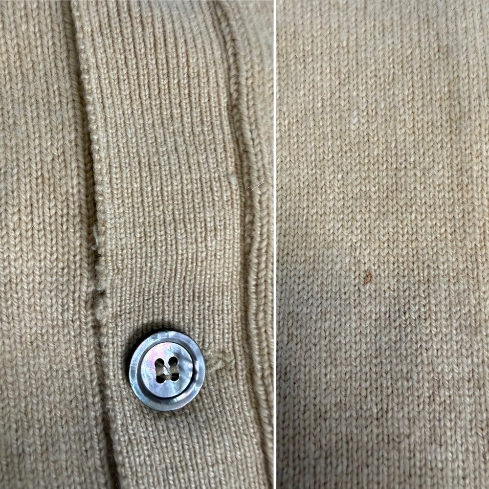The Scotch House 100% Cashmere Cardigan Camel Scotland Made Heritage Luxury XL - Picture 7 of 11